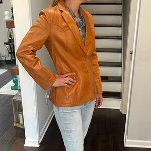 Women's Tan Leather Jacket